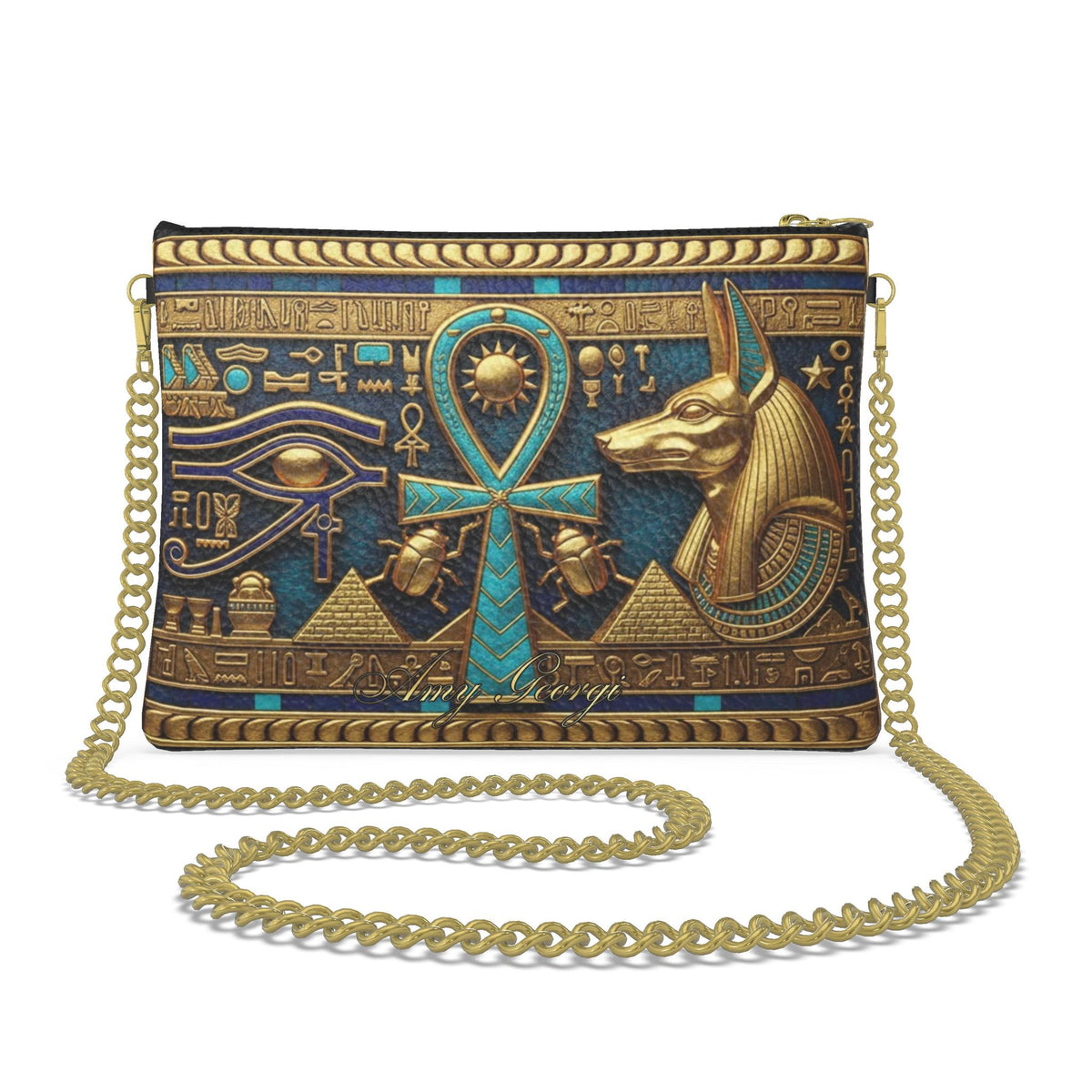 Crossbody Bag With ChainAncient Egyptian Anubis Premium