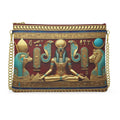 Pharaoh Red Velvet Bag | Ra Meditation Gold Artwork | Egyptian Deities
