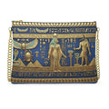 Crossbody Bag With Chain Isis & Anubis Egyptian Luxury Leather Bag