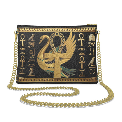 Crossbody Bag With Chain Gold Egyptian Symbols Crossbody Bag – Swan &