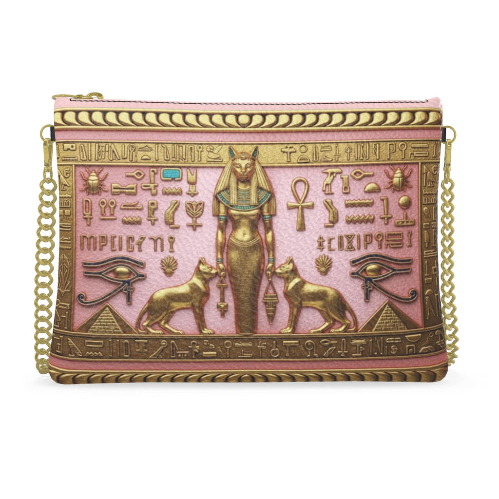 Crossbody Bag With Chain Pink Pastel Crossbody Bag – Egyptian Cats & G