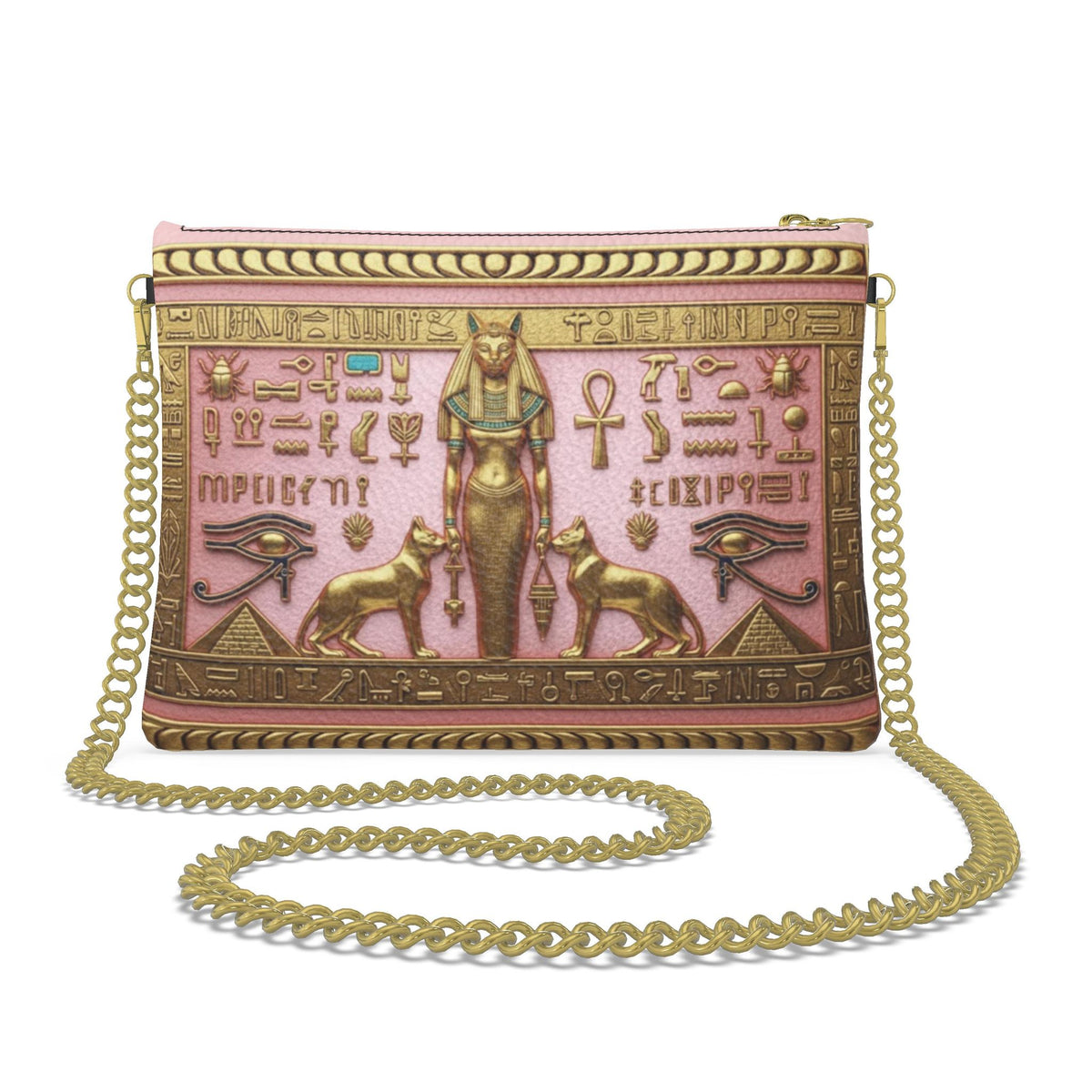 Crossbody Bag With Chain Pink Pastel Crossbody Bag – Egyptian Cats & G