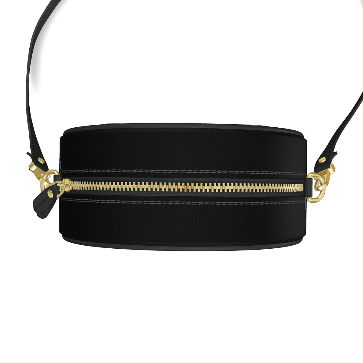 Bespoke Ancient Soul Circular Leather Bag – Golden Scarab Edition