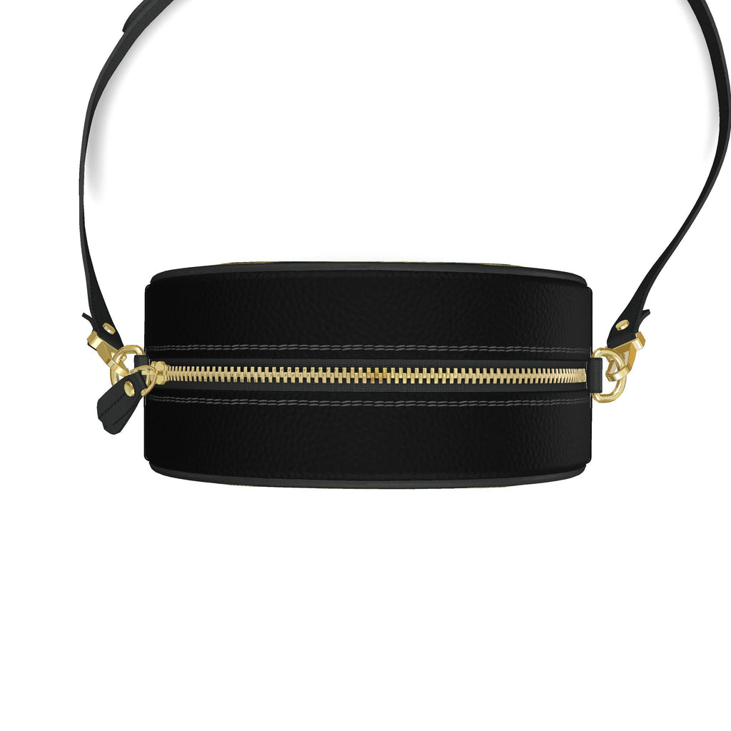Bespoke Ancient Soul Circular Leather Bag – Golden Scarab Edition