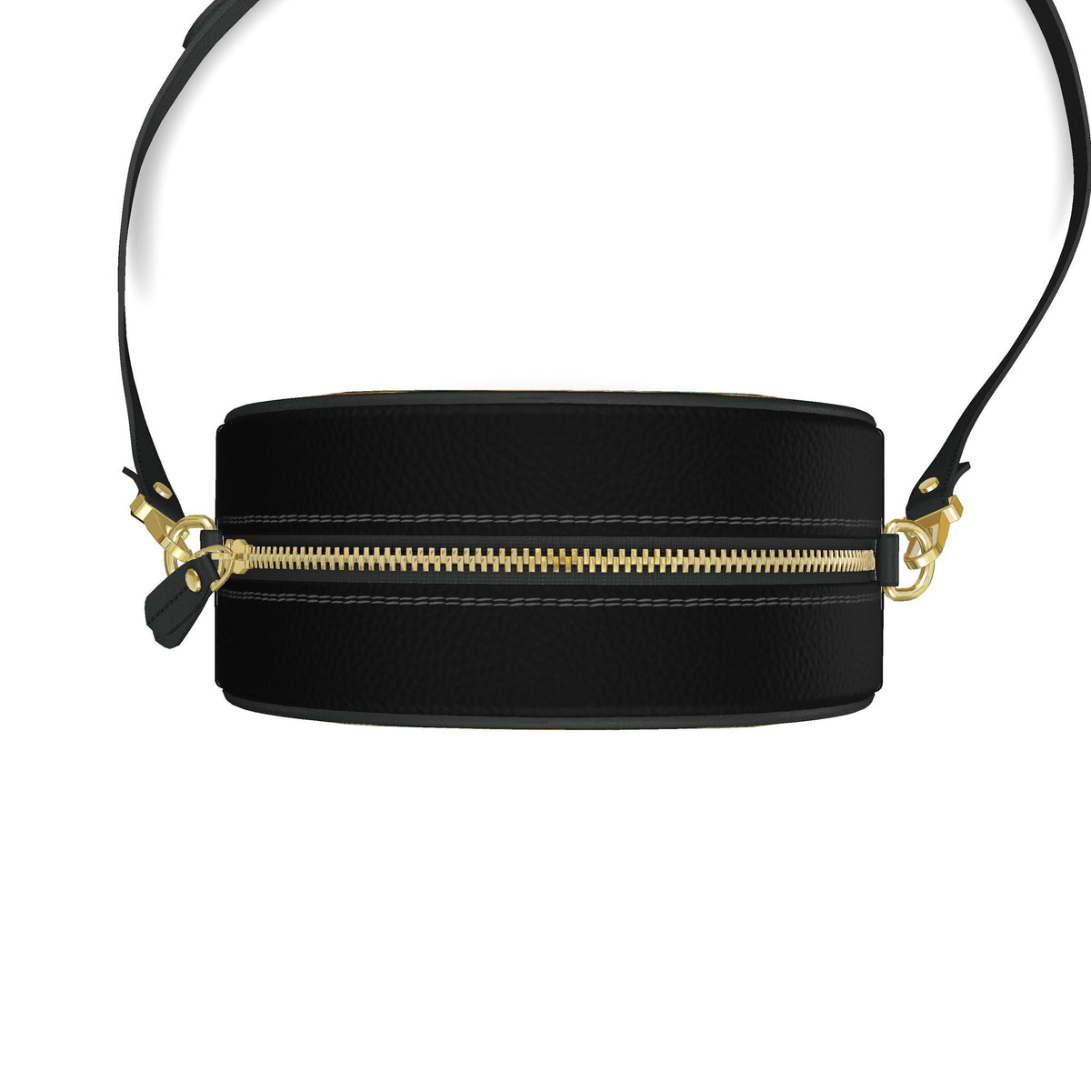 Bespoke Ancient Soul Circular Leather Bag – Golden Scarab Edition
