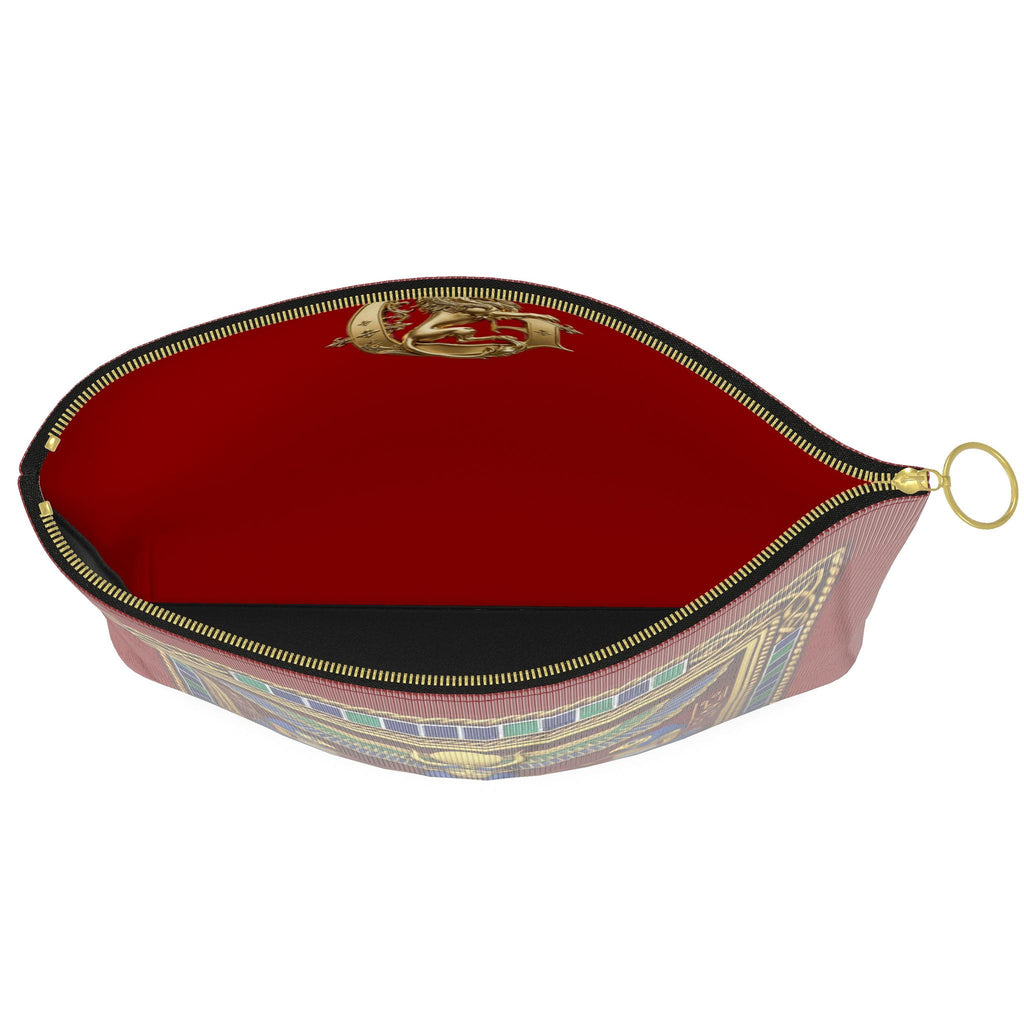 Regal Egyptian Red & Gold Nappa Leather Clutch