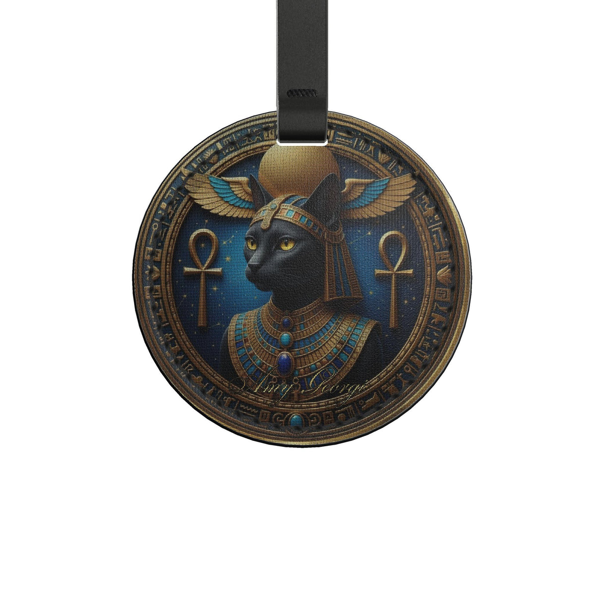 Bastet’s Star: Luxury Egyptian Cat Goddess Bag Charm Leather Charms