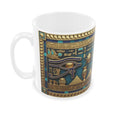 Egyptian Heritage Ceramic Mug – Turquoise & Gold Nile Builders Mugs