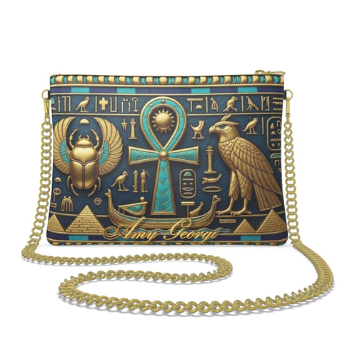 Ancient Egyptian Heritage Clutch - Scarab & Ankh Edition