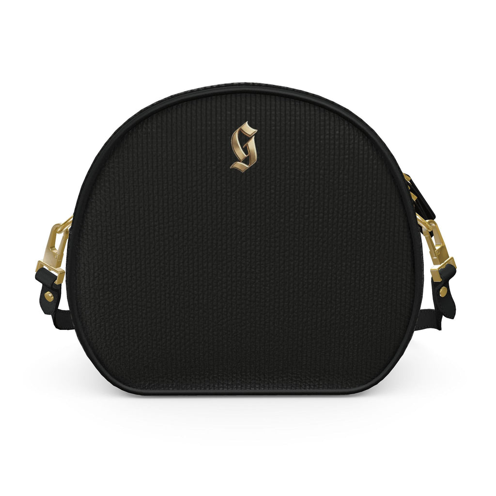 Round Box Bag Black Nappa Leather Circle Bag, Handmade in UK