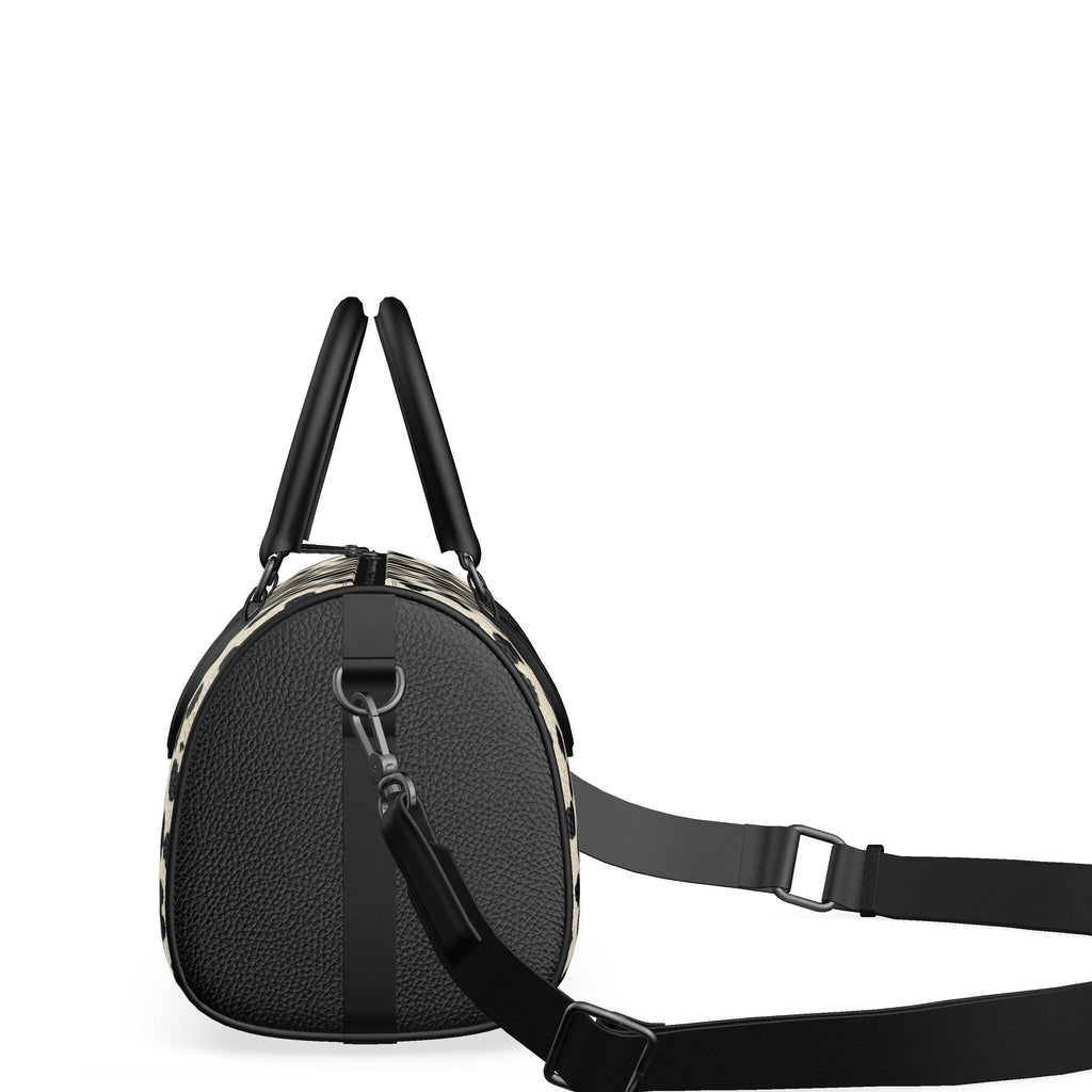 Mini Tiger Print Leather Barrel Bag, Women's Luxury Boston Bag, Nappa