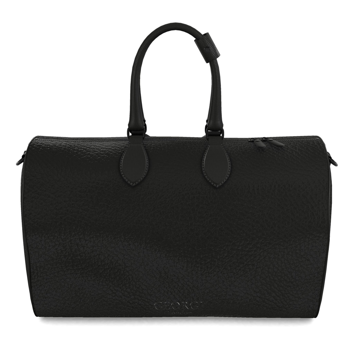 GEORGI London Oversized Black Nappa Leather Duffle Bag
