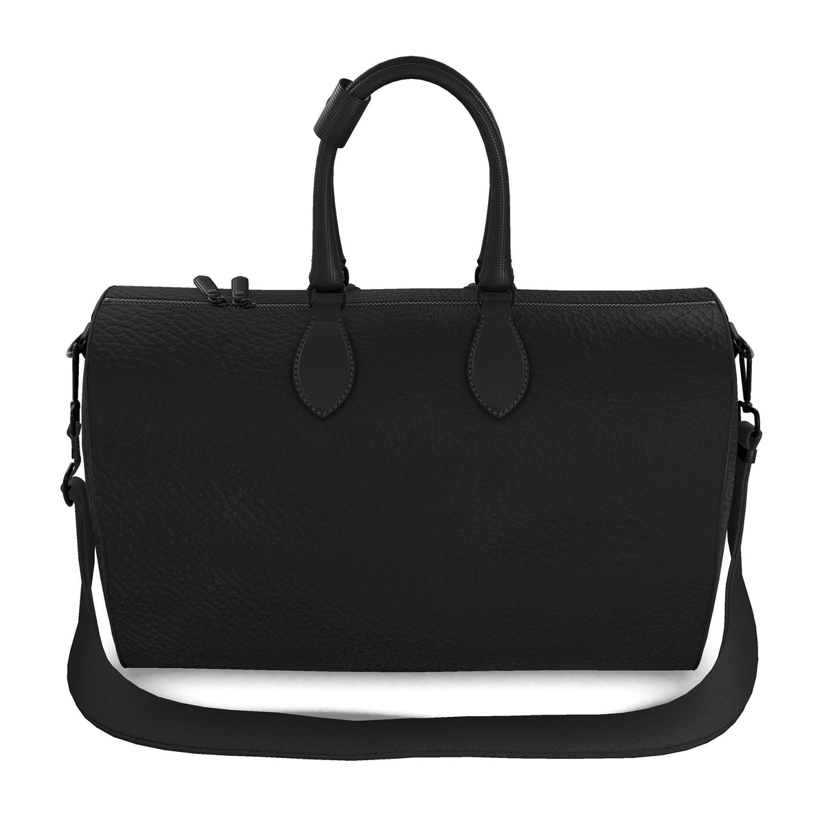 GEORGI London Oversized Black Nappa Leather Duffle Bag